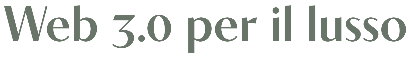 Web 3.0 per il lusso Logo